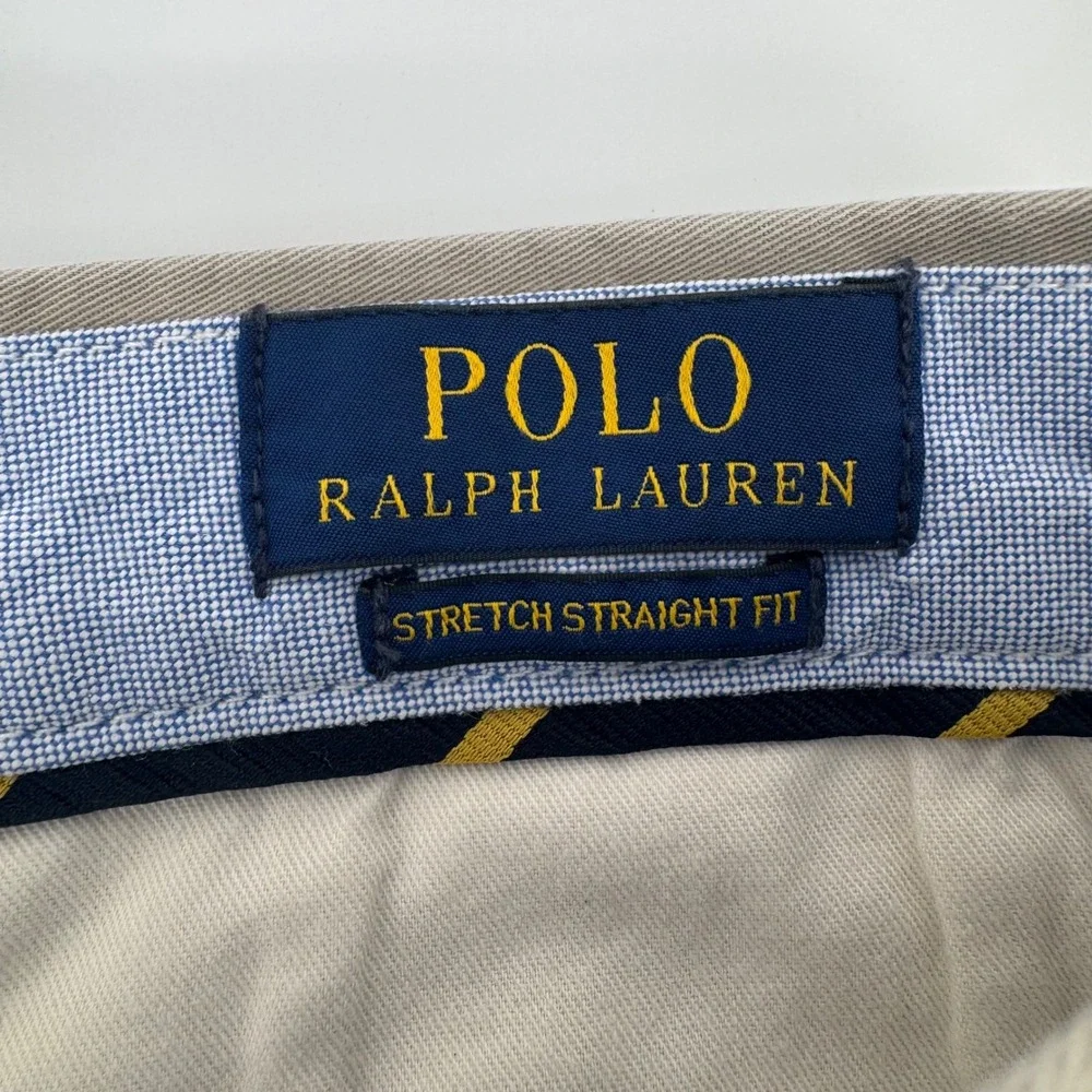 Polo Ralph Lauren Mens Stretch Straight Fit Chino Pants Khaki Tan 32x30